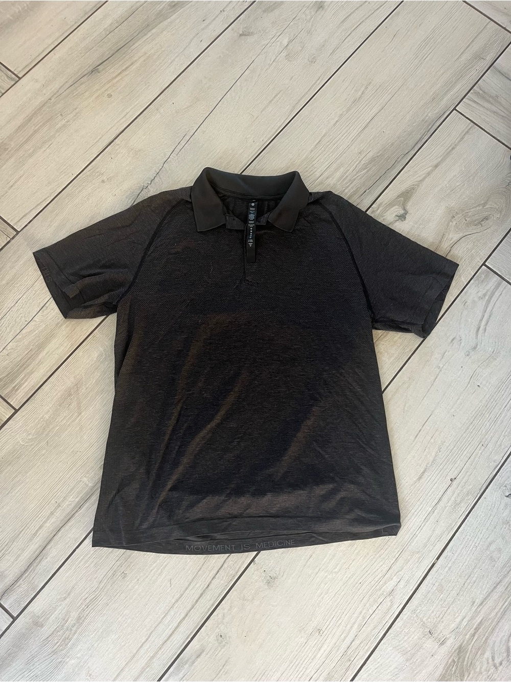 Lululemon Men's Black Polo Shirt